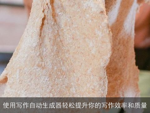 使用写作自动生成器轻松提升你的写作效率和质量