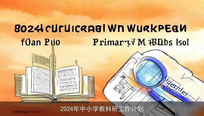 2024年中小学教科研工作计划