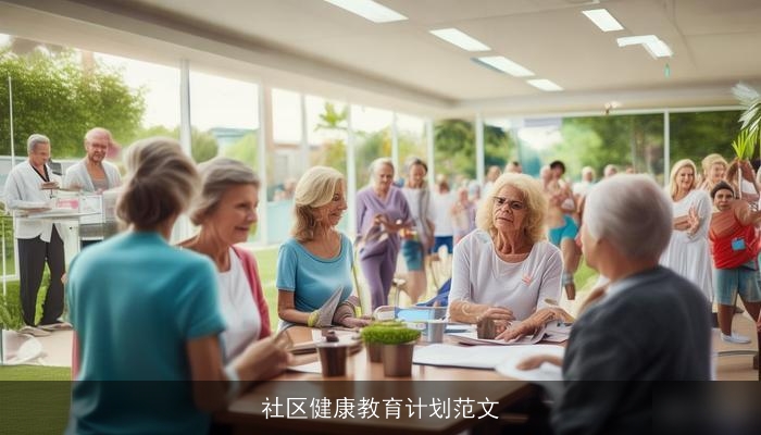 社区健康教育计划范文