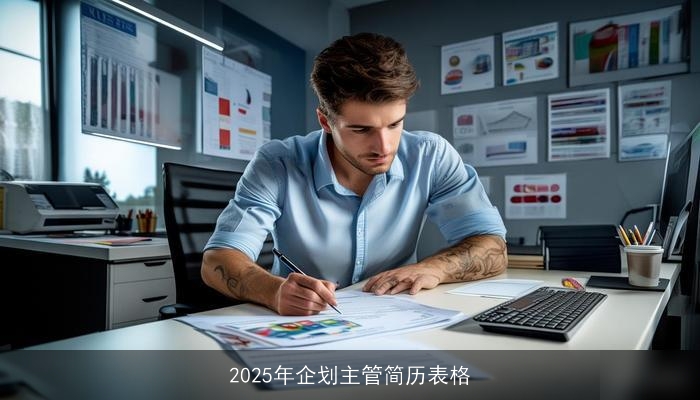 2025年企划主管简历表格