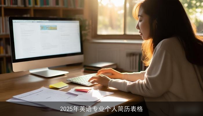 2025年英语专业个人简历表格