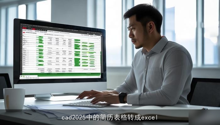 cad2025中的简历表格转成excel