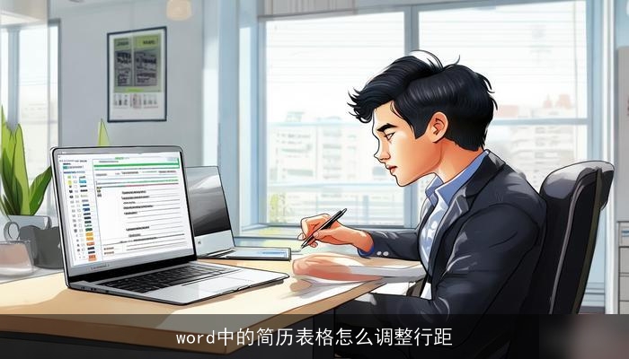 word中的简历表格怎么调整行距