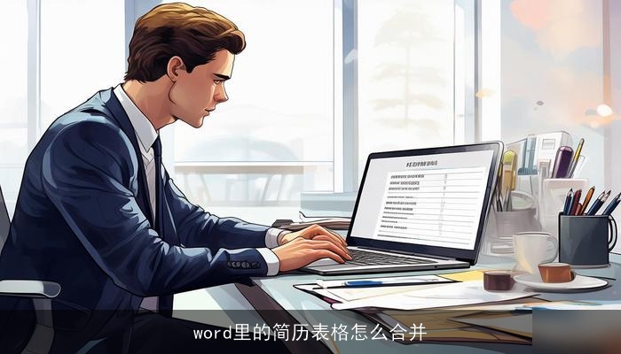 word里的简历表格怎么合并