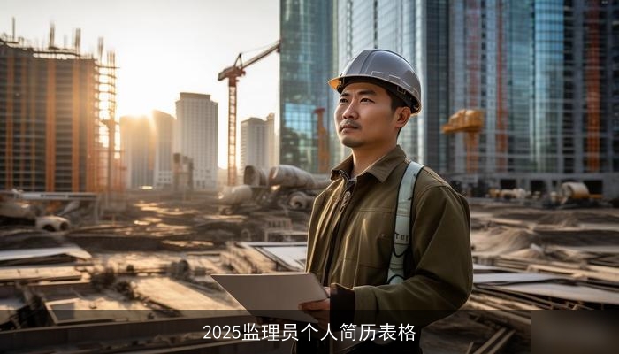 2025监理员个人简历表格