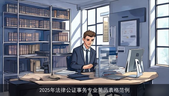 2025年法律公证事务专业简历表格范例