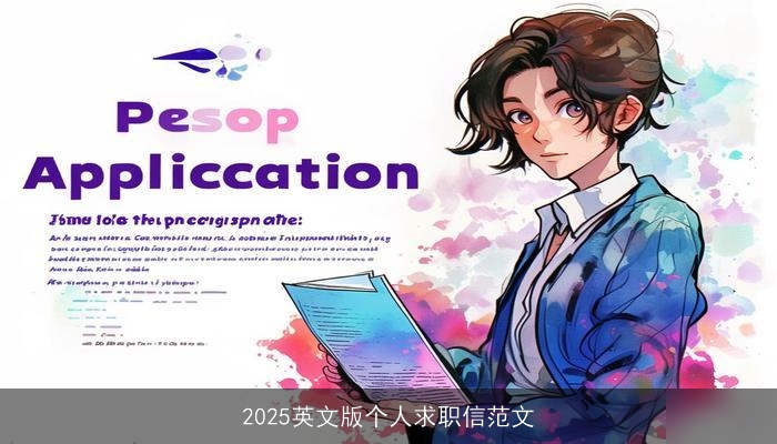 2025英文版个人求职信范文