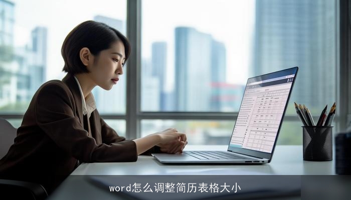 word怎么调整简历表格大小