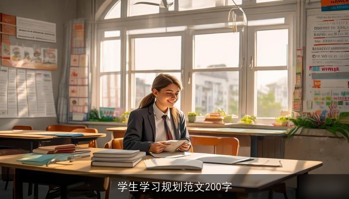 学生学习规划范文200字