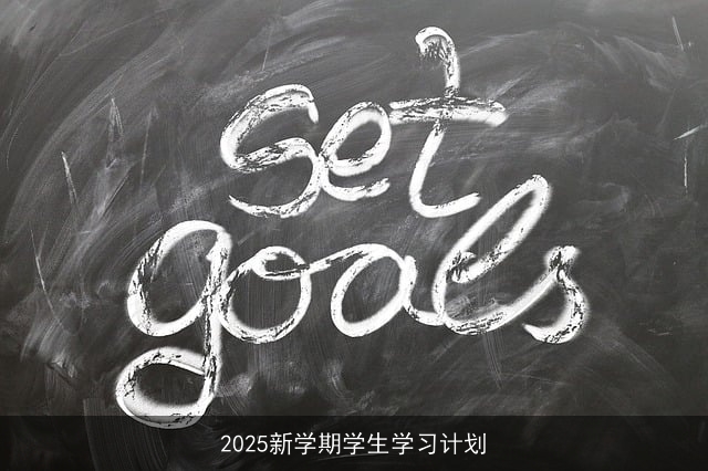 2025新学期：如何制定高效学习计划