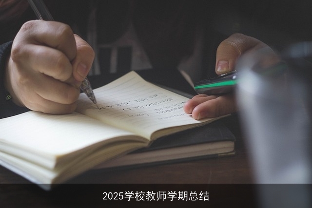 2025学校教师学期总结