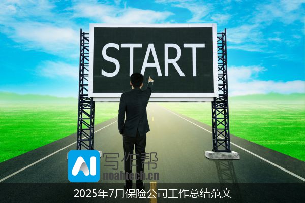 2025年7月保险公司工作总结范文