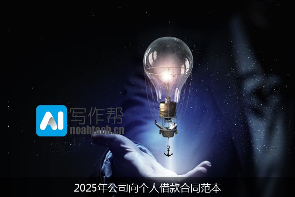 2025年公司向个人借款合同范本