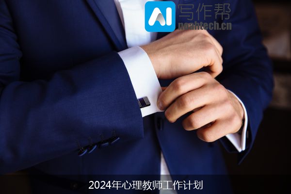 2024年心理教师工作计划