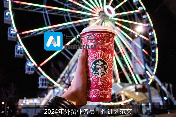 2024年外贸业务员工作计划范文