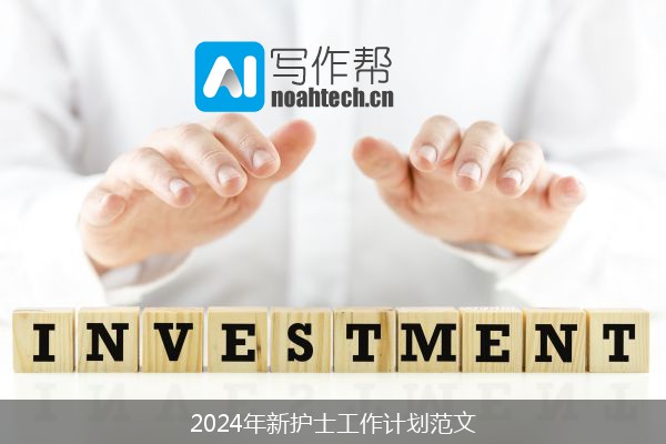 2024年新护士工作计划范文