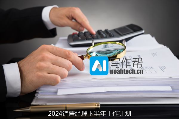 2024销售经理下半年工作计划