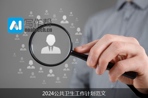 2024公共卫生工作计划范文